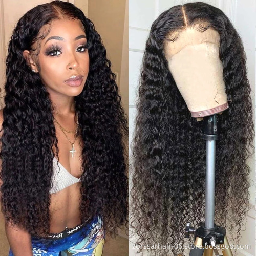 Wholesale Deep Wave HD Full Lace Wigs Human Hair Lace Front Peruvian Virgin Hair 360 Lace Front Wigs for Black Women